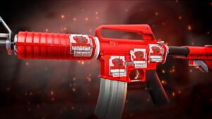 Colei 4 adesivos iBUYPOWER na minha nova skin no CSGO