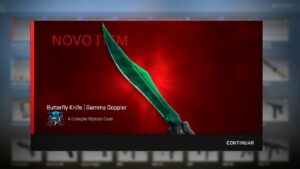 Não acreditei.. Ganhei uma Butterfly Gamma Doppler da nova Coleção do CSGO