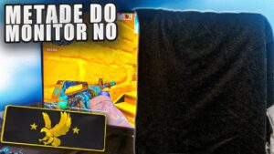 Joguei CSGO com a metade do MONITOR TAPADO contra águia e carreguei o TIME.