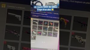 Je reçois 600€ de skins Csgo d’un abo. Merci 🙏 #Shorts
