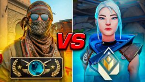 1 GLOBAL VS  1 RADIANTE... (maiores patentes de CSGO e VALORANT)