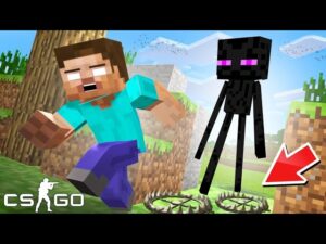 CSGO - ¡ENDERMAN NOS PERSIGUE pero ENCONTRAREMOS EL ESCONDITE DE HEROBRINE TROLL!  - HIDE AND SEEK