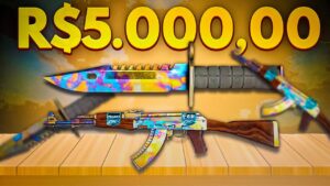 Ganhei R$5.000,00 em SKINS DE CSGO 🤑 ( FACA + AK no CSGO )