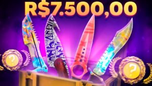 R$7.500,00 em FACAS no CSGO em 1 vídeo... REI DO PROFIT