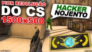 Criei a RESOLUÇÃO mais estranha do CSGO e fiz global CHORAR, muito difícil (1500x500)