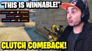 Summit1g LEADS His Team into GREATEST Comeback with 1 Play in CSGO!