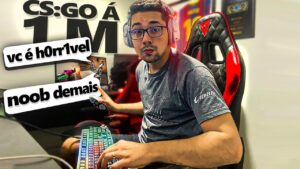 Joguei CSGO a 1 METRO do MONITOR e amassei na PARTIDA contra tóxico (fui reconhecido)