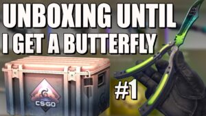 Unboxing CSGO Cases Until I Get a Butterfly Knife #1