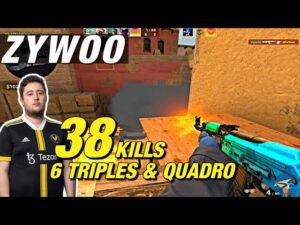 ZywOo mirage faceit (38 kills) 6 TRIPLES & QUADRO CSGO ZywOo POV
