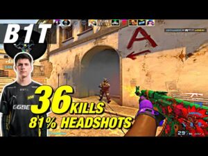 B1T faceit mirage game (36kills) 81% HS CSGO B1T POV
