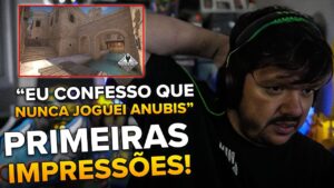 GAULES REAGE AO MAPA ANUBIS PELA 1° VEZ DENTRO DO CS:GO | CORTES DO GAULES