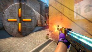 the secret golden CROSSHAIR… (apenas 0,74% dos PLAYERS utilizam essa mira no CS:GO)