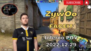 Vitality ZywOo latest FACEIT POV (Inferno) 2022.12.29 - CSGO POV
