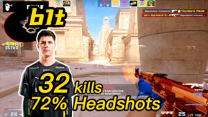 b1t ANUBIS POV - 32KILLS - 😮72% HS - 2 Quadros - CSGO b1t POV!