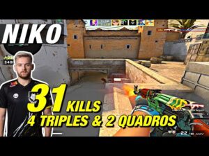 NiKo 2 QUADROS & 4 TRIPLES dust2! 🥵 CSGO NiKo POV