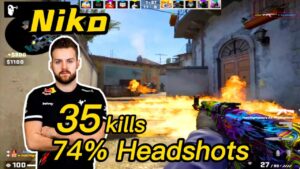 Niko INFERNO POV - w/m0NESY - 😮35KILLS -74% HS - 3 Triples- CSGO Niko POV!