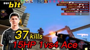 b1t Vertigo POV - 15HP 1vs4 ACE 😮 - 37kills! - 3 Triples - w/m0NESY - CSGO b1t POV!