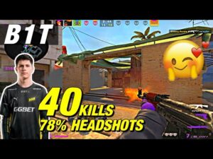 b1t INSANE AIM mirage game (40 frags) 78% HS! 🥵 CSGO b1t POV