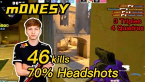 m0NESY Faceit Mirage POV - 😮70%HS - 46kills! - 3 Triples＆3 Quadros - CSGO m0NESY POV!