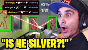 Summit1g Reacts to CHEATER with 100% HEADSHOT RATE in CSGO!