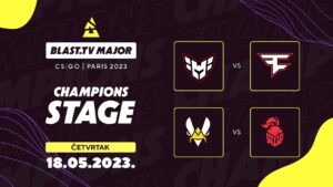 BLAST PARIS MAJOR 2023 - CHAMPIONS DAN 1 - ČETVRTFINALA - FaZe Clan vs Heroic | ITB vs Vitality