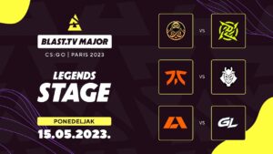 BLAST PARIS MAJOR 2023 - LEGENDS DAN 3 - NiP vs ENCE | G2 Esports vs fnatic | Apeks vs GamerLegion