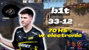 CSGO POV | NaVi b1t 33-12 70% HS w/electronic | MIRAGE POV | FACEIT RANKED | May 26, 2023
