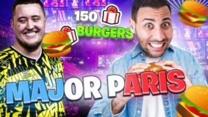 J'achète 150 burgers à Paris pour le MAJOR CSGO. Des guest incroyables. MERCI LA COMMU !