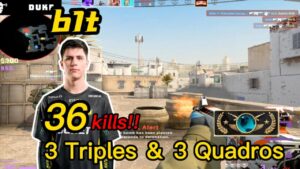 b1t matchmaking Dust2 - 36Kills - 3 Triples＆3 Quadro - 😮64% HS - CSGO b1t POV!