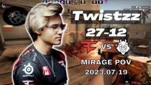 FaZe Twistzz 27Kills vs G2 Mirage POV | BLAST Premier Fall Groups 2023