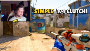 S1MPLE incredible 1v4 Awp Clutch! FAZE ROPZ is on Fire! CSGO Highlights
