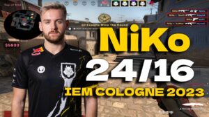 CSGO POV G2 NiKo (24/16) vs Vitality (MIRAGE) @ IEM Cologne 2023