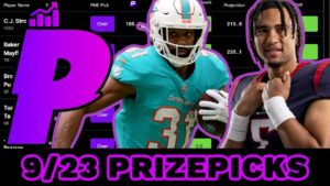PRIZEPICKS TODAY 9/23: NFL , CFB , MLB , WNBA , DOTA , CSGO , TENNIS , UFC , SOCCER , LOL , VALORANT