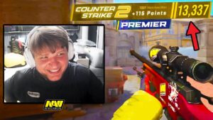 S1MPLE GETS HIS NEW CS2 RANK! *PREMIER RATING* COUNTER-STRIKE 2 CSGO Twitch Clips