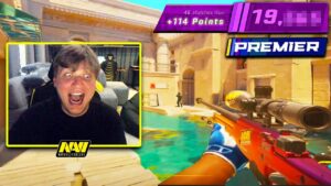 S1MPLE PLAYS PROMOTION MATCH FOR PINK RANK IN CS2 PREMIER!