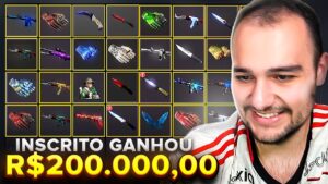 HISTÓRICO: o INSCRITO ganhou 200 MIL REAIS no CSGO.NET 😱