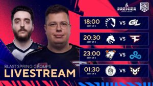 🏆 BLAST Premier Spring Group | Ngày 4 - GL vs Liquid, FaZe vs Spirit, VP vs C9, BIG vs Heroic