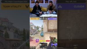Жесткий прием Cloud9 & Vitality на А пленте #pglmajor #csgo #cs2 #twitch #cloud9
