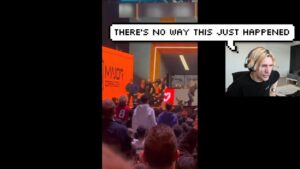 xQc Shocked by CSGO Major Interrupted by Random People storming the Stage